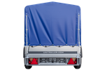 Remorque bagagère Garden Trailer 200 KIPP 200 x 106 cm avec bâche haute bleue, arceau et roue jockey