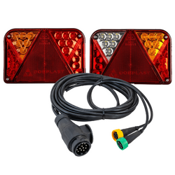 Feux arrière LED DOBPLAST DPT35 + faisceau MANTES 4 m, 13 broches