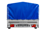 Remorque à un essieu 264x150 UNITRAILER GARDEN 265 KIPP avec arceau H-800 et bâche bleue