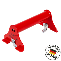 Bloque- roue dépanneuse, rouge PRAMAR Radstopper VDI 2700 - réglable, universel