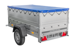Remorque neuve 200x106 avec bâche plate, rehausses de ridelles et roue jockey - Garden Trailer 200 KIPP