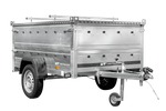 Remorque légère 200x125 UNITRAILER GARDEN 201 KIPP avec côtés BIS et couverture en aluminium