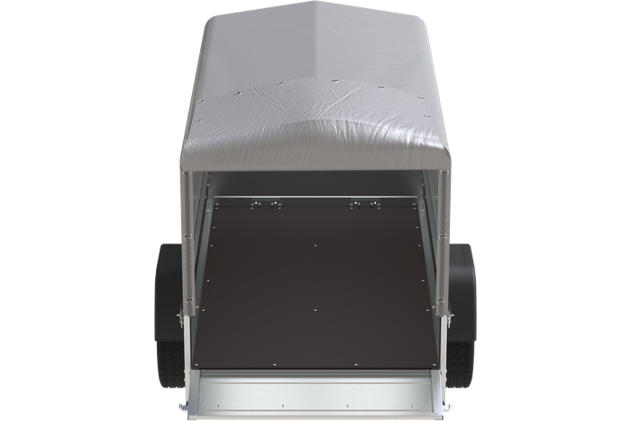 Remorque 750 kg 200 x 125 avec bâche haute et arceau Garden Trailer 201 KIPP