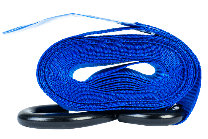 Jeu de quatre bandes de transport avec tendeur UNITRAILER 4m/25mm/0,68t bleu