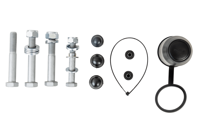 Attelage à boule KNOTT KS30 avec stabilisateur pour remorque de 3000kg avec timon tubulaire de 50mm