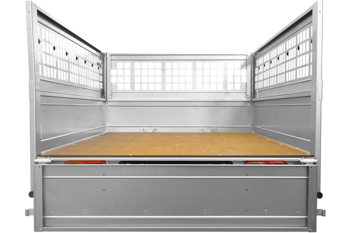 Remorque basculante  200x125 avec ridelles grillagées et roue jockey - Garden Trailer 201 KIPP