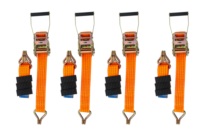 Kit de quatre sangles de transport 3 points avec tendeur pour dépanneuse UNITRAILER 3m/50mm/4t