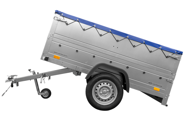 Remorque permis B avec rehausses et bâche plate Garden Trailer 201 KIPP 500 kg 200 x 125 cm