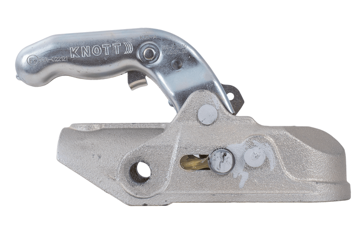 Attelage à boule KNOTT K35-A pour remorque de 3 500 kg avec timon tubulaire de 50 mm, en fonte