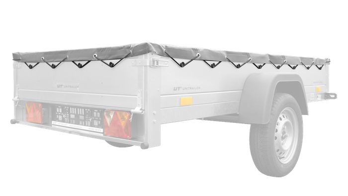 Bâche plate grise pour remorque Garden Trailer 230 KIPP