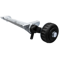 Essieu freiné AL-KO EURO pour remorque / dépanneuse 1800kg 1200mm 1700mm 5x112