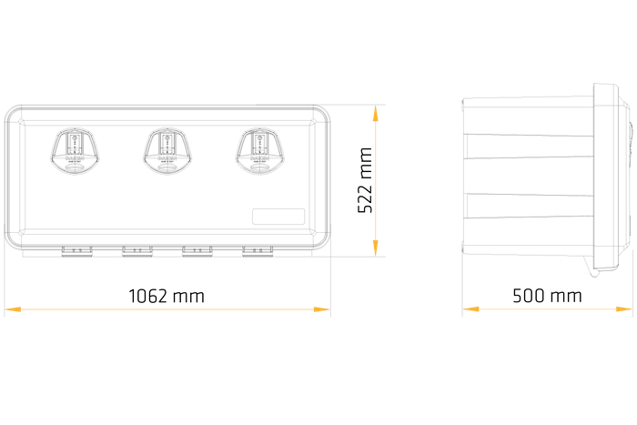 Boîte, coffre à outils  DAKEN 81208 ARKA 1062x522x500mm 169l