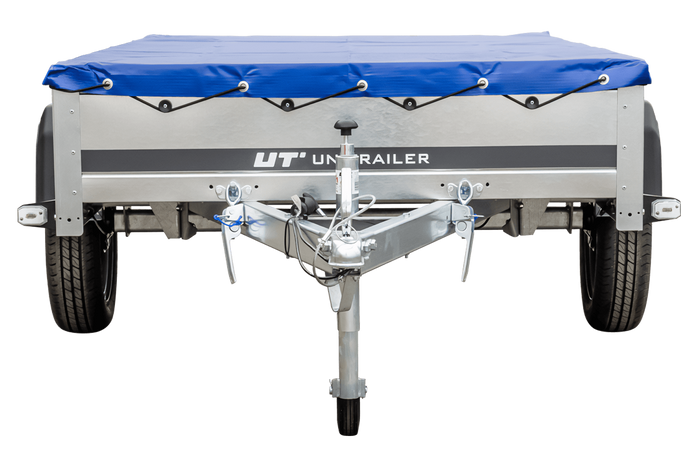 Remorque galvanisée 230 x 125 cm Garden Trailer 230 KIPP [avec roue jockey, bâche plate et tiges de support bâche]