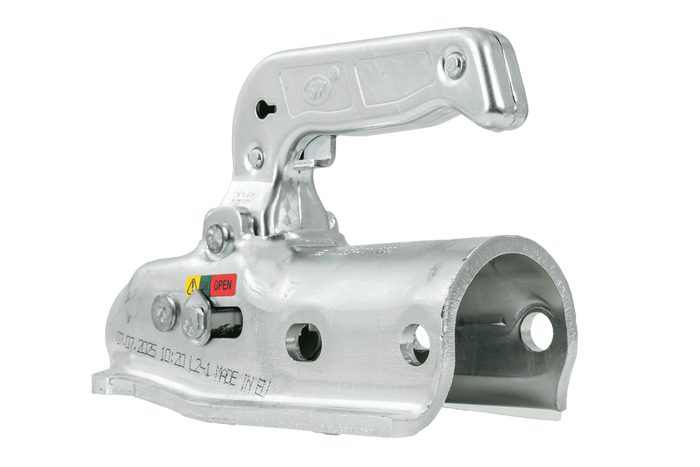 Attelage à boule STEELPRESS BC-3000.1D-00-00+Z2 pour remorque de 3 000 kg avec timon tubulaire de 35 à 50 mm