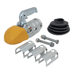 Attelage à boule STEELPRESS BC-3000C-00-00+Z3 pour remorque de 3 000 kg avec timon tubulaire de 35 à 50 mm, en fonte